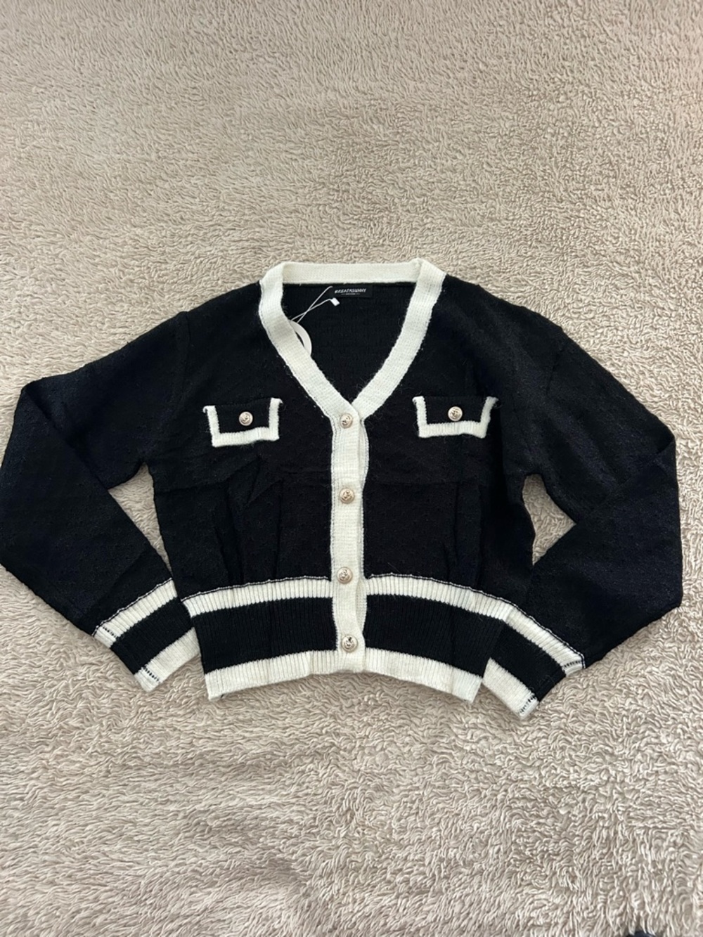NWT Open Front Button Cardigan Sweater